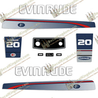 Evinrude 1995-1997 20hp Decal Kit - Boat Decals from DecalKingdomoutboard decal Evinrude 1995-1997 20hp Decal Kit vintage decals. Outboard engine graphics.