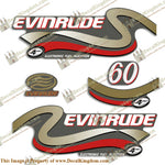 Evinrude 60hp FourStroke Decals (Gold) - 1999 - Boat Decals from DecalKingdomoutboard decal Evinrude 60hp FourStroke Decals (Gold) - 1999 vintage decals. Outboard engine graphics.