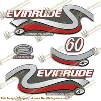 Evinrude 60hp FourStroke Decals (Silver) - 1999 - Boat Decals from DecalKingdomoutboard decal Evinrude 60hp FourStroke Decals (Silver) - 1999 vintage decals. Outboard engine graphics.