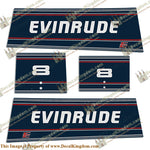 Evinrude 8hp Decal Kit - 1993 - Boat Decals from DecalKingdomoutboard decal Evinrude 8hp Decal Kit - 1993 vintage decals. Outboard engine graphics.