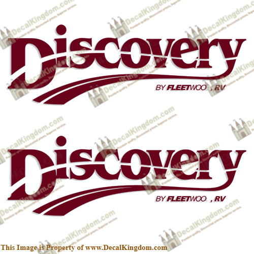 Fleetwood Discovery Logo RV Decals (Set of 2) - Any Color!