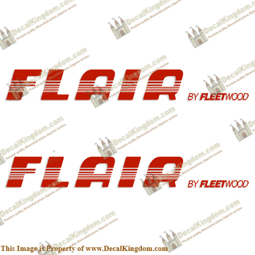 Fleetwood Flair RV Decals (Set of 2) - 1996