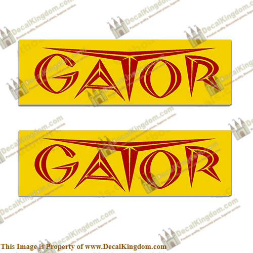Gator Trailer Decals (Set of 2) - Style 1 - Boat Decals from DecalKingdomoutboard decal Gator Trailer Decals (Set of 2) - Style 1 vintage decals. Outboard engine graphics.