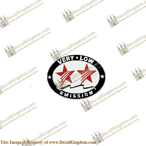 Honda 2 Star "Very Low Emission" Decal - Boat Decals from DecalKingdomoutboard decal Honda 2 Star "Very Low Emission" Decal vintage decals. Outboard engine graphics.