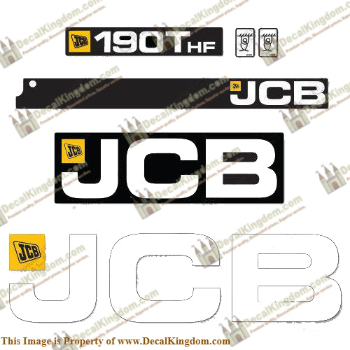 JCB 190T HF Decals Kit Skid Steer Replacement Decals
