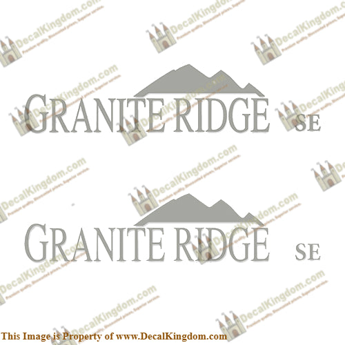 Jayco "Granite Ridge" RV Decals - (Set of 2) Any Color!