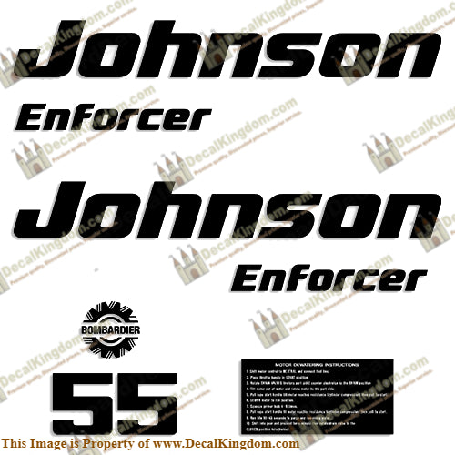 Johnson/Evinrude Enforcer 55hp Decals