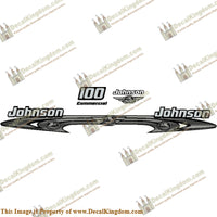 Johnson 100hp Commercial Decals - Wrap Around - Boat Decals from DecalKingdomoutboard decal Johnson 100hp Commercial Decals - Wrap Around vintage decals. Outboard engine graphics.
