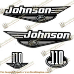 Johnson 110hp Decals 1999 - 2001 (Black) - Boat Decals from DecalKingdomoutboard decal Johnson 110hp Decals 1999 - 2001 (Black) vintage decals. Outboard engine graphics.