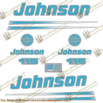 Johnson 115hp 2004 Decals - Blue/Silver - Boat Decals from DecalKingdomoutboard decal Johnson 115hp 2004 Decals - Blue/Silver vintage decals. Outboard engine graphics.