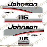 Johnson 115hp SPL Decals - Boat Decals from DecalKingdomoutboard decal Johnson 115hp SPL Decals vintage decals. Outboard engine graphics.