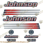 Johnson 150hp Decals (Blue Cowl) 2002 - 2006 - Boat Decals from DecalKingdomoutboard decal Johnson 150hp Decals (Blue Cowl) 2002 - 2006 vintage decals. Outboard engine graphics.