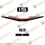 Johnson 15hp Decal Kit 1995 - 1996 - Boat Decals from DecalKingdomoutboard decal Johnson 15hp Decal Kit 1995 - 1996 vintage decals. Outboard engine graphics.