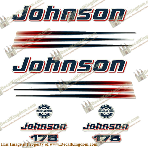 Johnson 175hp Decals 2002 - 2006 - Boat Decals from DecalKingdomoutboard decal Johnson 175hp Decals 2002 - 2006 vintage decals. Outboard engine graphics.