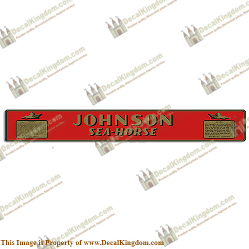 Johnson 1941 9.8hp Decals - Boat Decals from DecalKingdomoutboard decal Johnson 1941 9.8hp Decals vintage decals. Outboard engine graphics.