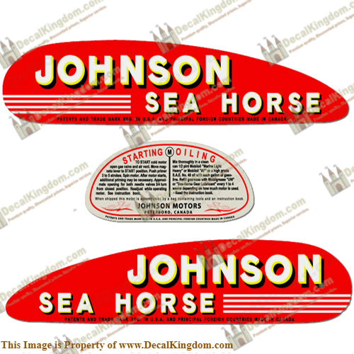 Johnson 1942 1.5hp Decals - Boat Decals from DecalKingdomoutboard decal Johnson 1942 1.5hp Decals vintage decals. Outboard engine graphics.
