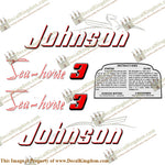 Johnson 1953 3hp Decals - Boat Decals from DecalKingdomoutboard decal Johnson 1953 3hp Decals vintage decals. Outboard engine graphics.