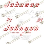 Johnson 1954 10hp Decals - Boat Decals from DecalKingdomoutboard decal Johnson 1954 10hp Decals vintage decals. Outboard engine graphics.