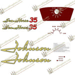 Johnson 1958 35hp Decals - Boat Decals from DecalKingdomoutboard decal Johnson 1958 35hp Decals vintage decals. Outboard engine graphics.