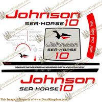 Johnson 1959 10hp Decals - Boat Decals from DecalKingdomoutboard decal Johnson 1959 10hp Decals vintage decals. Outboard engine graphics.