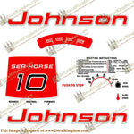 Johnson 1961 10hp Decals - Boat Decals from DecalKingdomoutboard decal Johnson 1961 10hp Decals vintage decals. Outboard engine graphics.