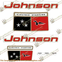 Johnson 1962 28hp Electric Decals - Boat Decals from DecalKingdomoutboard decal Johnson 1962 28hp Electric Decals vintage decals. Outboard engine graphics.