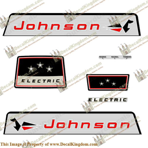 Johnson 1964 28hp Electric Decals - Boat Decals from DecalKingdomoutboard decal Johnson 1964 28hp Electric Decals vintage decals. Outboard engine graphics.
