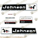 Johnson 1966 33hp Decals - Boat Decals from DecalKingdomoutboard decal Johnson 1966 33hp Decals vintage decals. Outboard engine graphics.