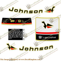 Johnson 1966 9.5hp Decals - Boat Decals from DecalKingdomoutboard decal Johnson 1966 9.5hp Decals vintage decals. Outboard engine graphics.