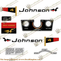 Johnson 1970 4hp Decals - Boat Decals from DecalKingdomoutboard decal Johnson 1970 4hp Decals vintage decals. Outboard engine graphics.