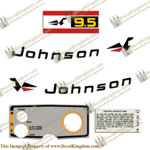 Johnson 1971 9.5hp Decals