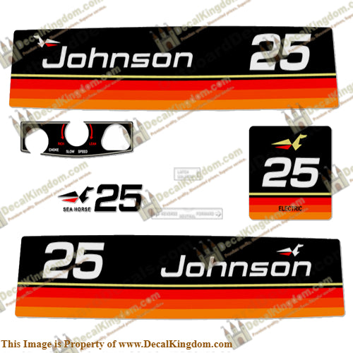 Johnson 1974 25hp - Electric Decals
