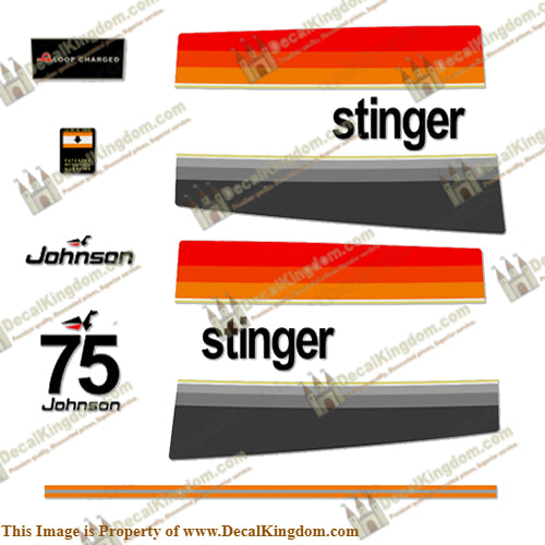 Johnson 1976 75hp - Stinger Decals