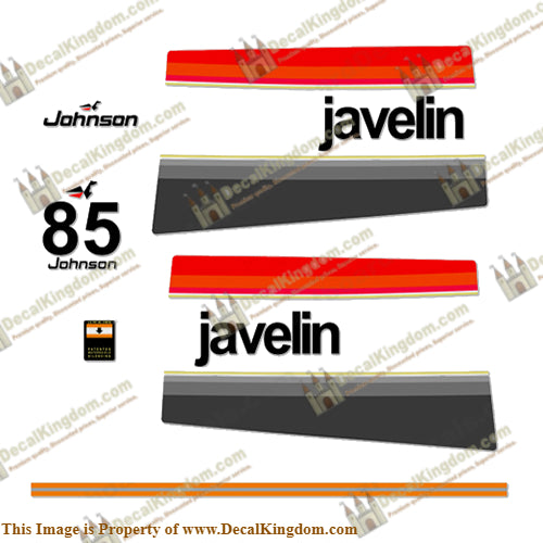 Johnson 1976 85hp - Javelin Decals