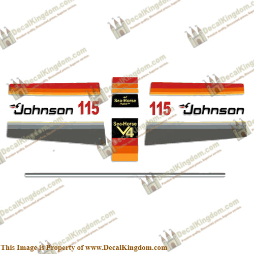 Johnson 1978 115hp V4 Decals