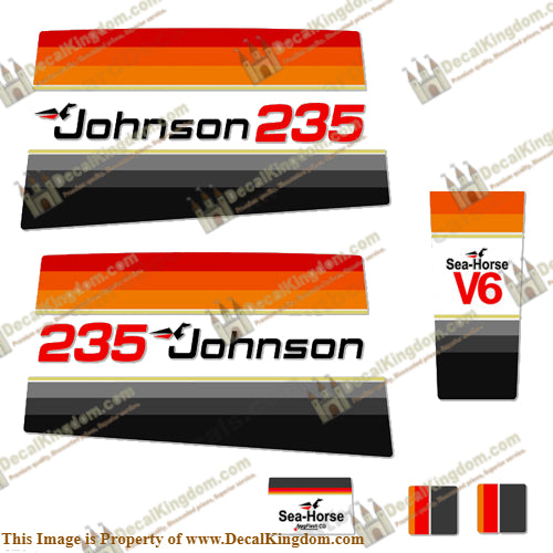 Johnson 1979 235hp V6 Decals