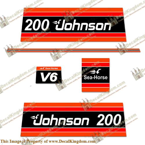 Johnson 1981 200hp V6 Decals