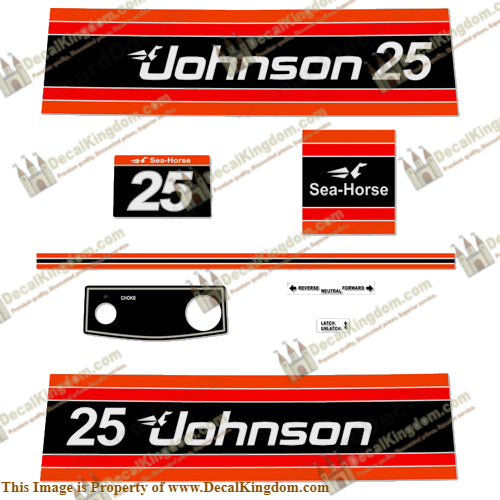 Johnson 1981 25hp Electric Decals