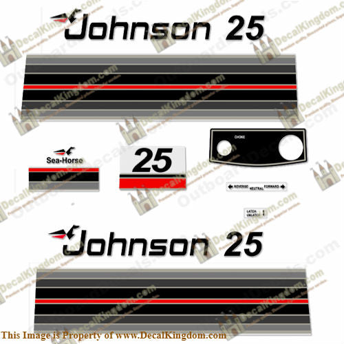 Johnson 1982 25hp Electric Decals