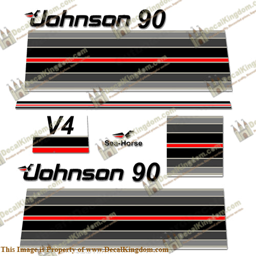 Johnson 70hp two stroke outboard engine decals/sticker kit (black design) | UK Johnson 70hp two stroke outboard engine decals/sticker kit (black design) | UK