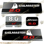 Johnson 1992 8.0hp Sailmaster Decal Kit