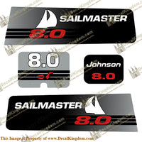 Johnson 1992 8.0hp Sailmaster Decal Kit