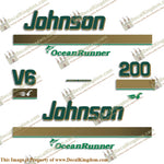 Johnson 200hp OceanRunner Decals - Gold/Green