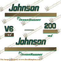 Johnson 200hp OceanRunner Decals - Gold/Green