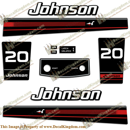 Johnson 20hp Decals - 1995 - 1996