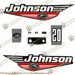 Johnson 20hp Decals - 1999 - 2000 (Red)