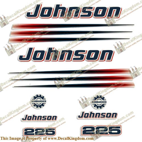 Johnson 225hp Decals 2002 - 2006