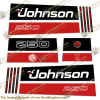 Johnson 250hp V8 Sea Horse Decals - Early 1990's