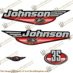 Johnson 35hp Decals - Red