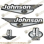 Johnson 40hp OceanPro Decals - Silver